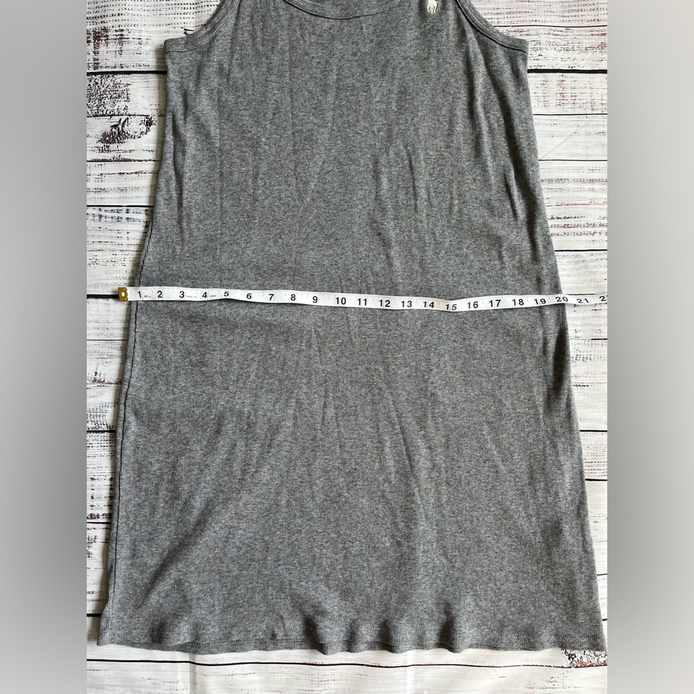 Ralph Lauren ribbed tank sleep dress fitted gray size XL 100% cotton - Picture 5 of 6